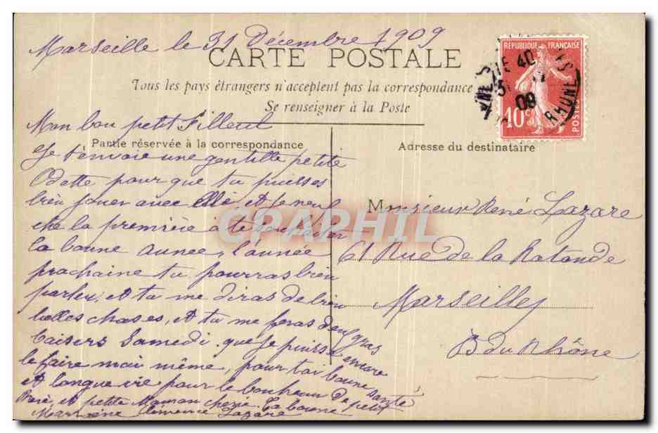 CPA Fantaisie Enfant  — Rückseite