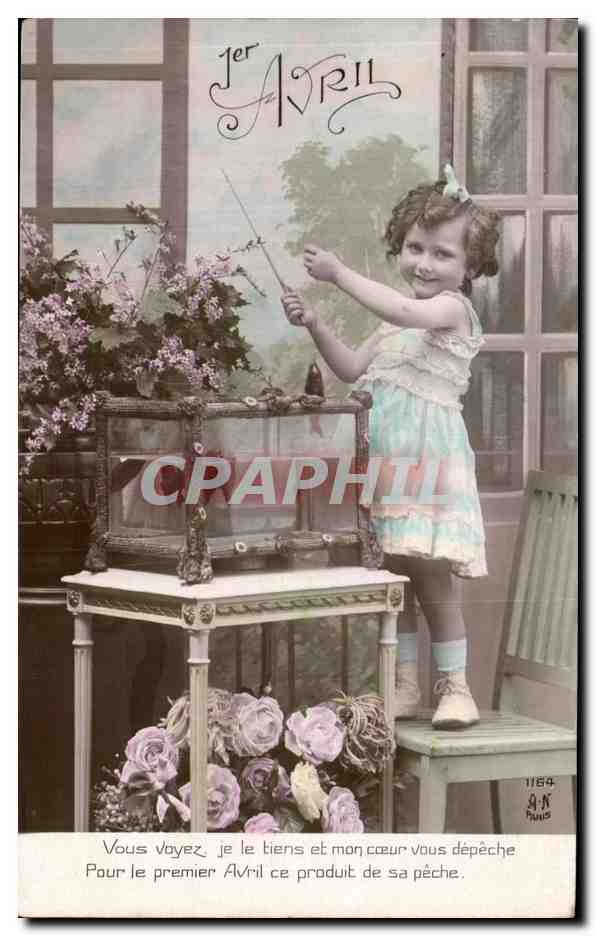 CPA Fantaisie Enfant et poissons 