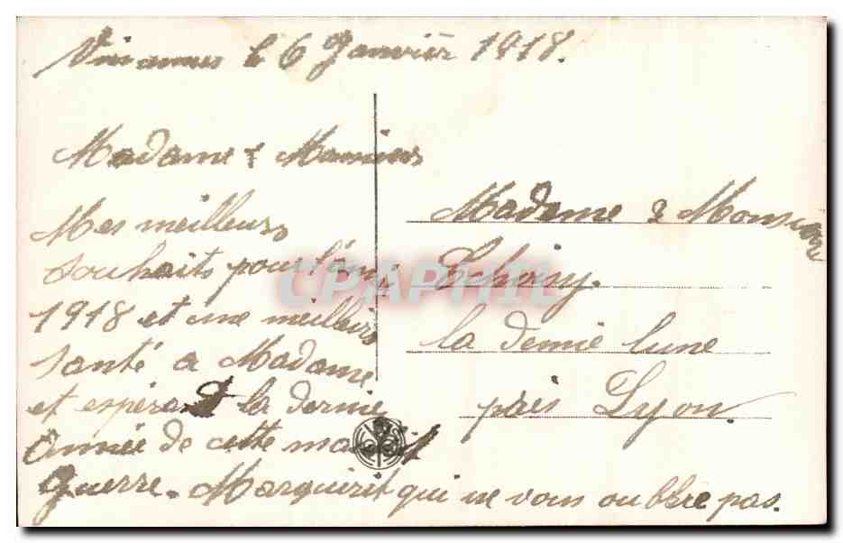 CPA Fantaisie Fleurs Roses  — Verso