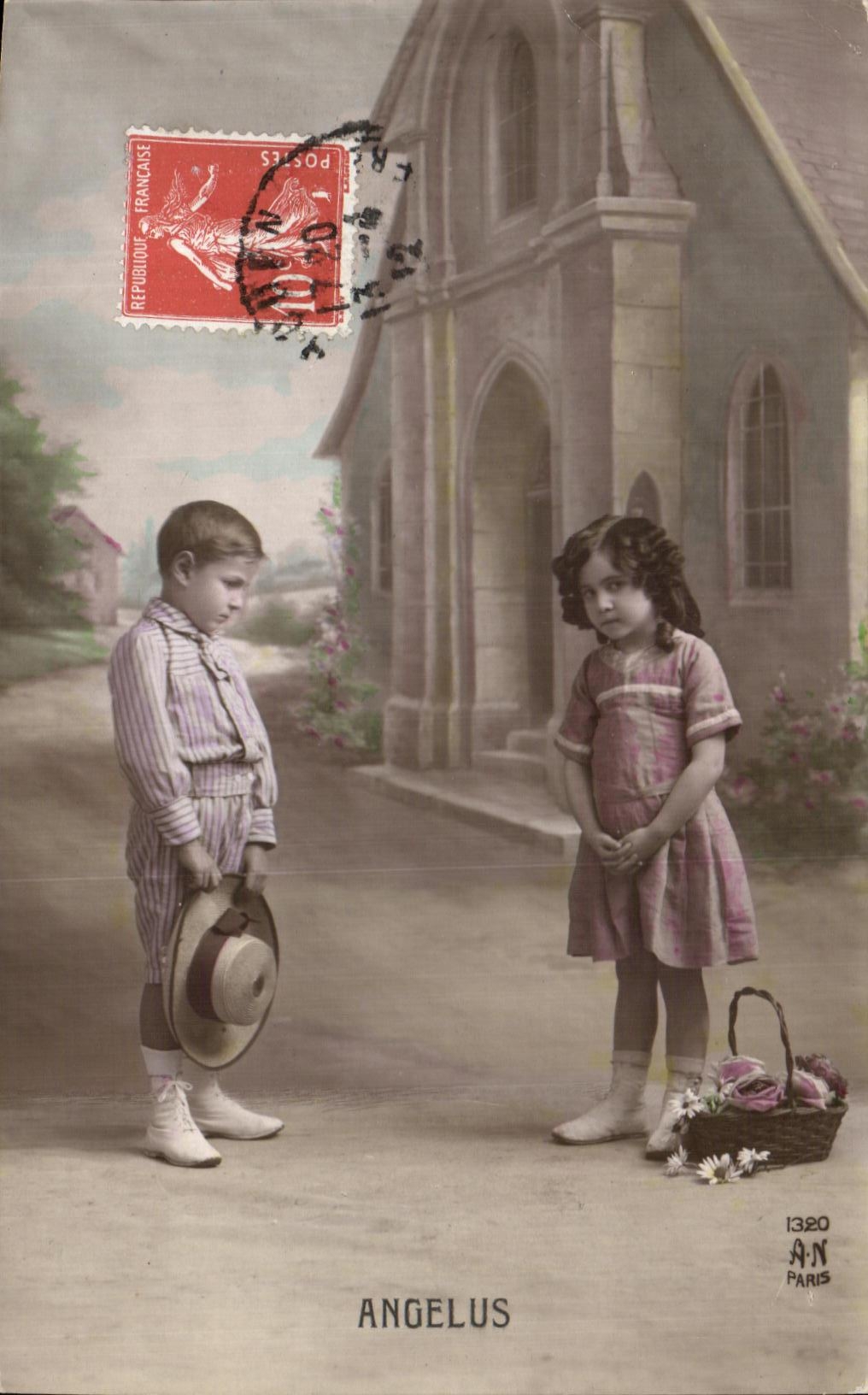 CPA Fantaisie Enfants angelus