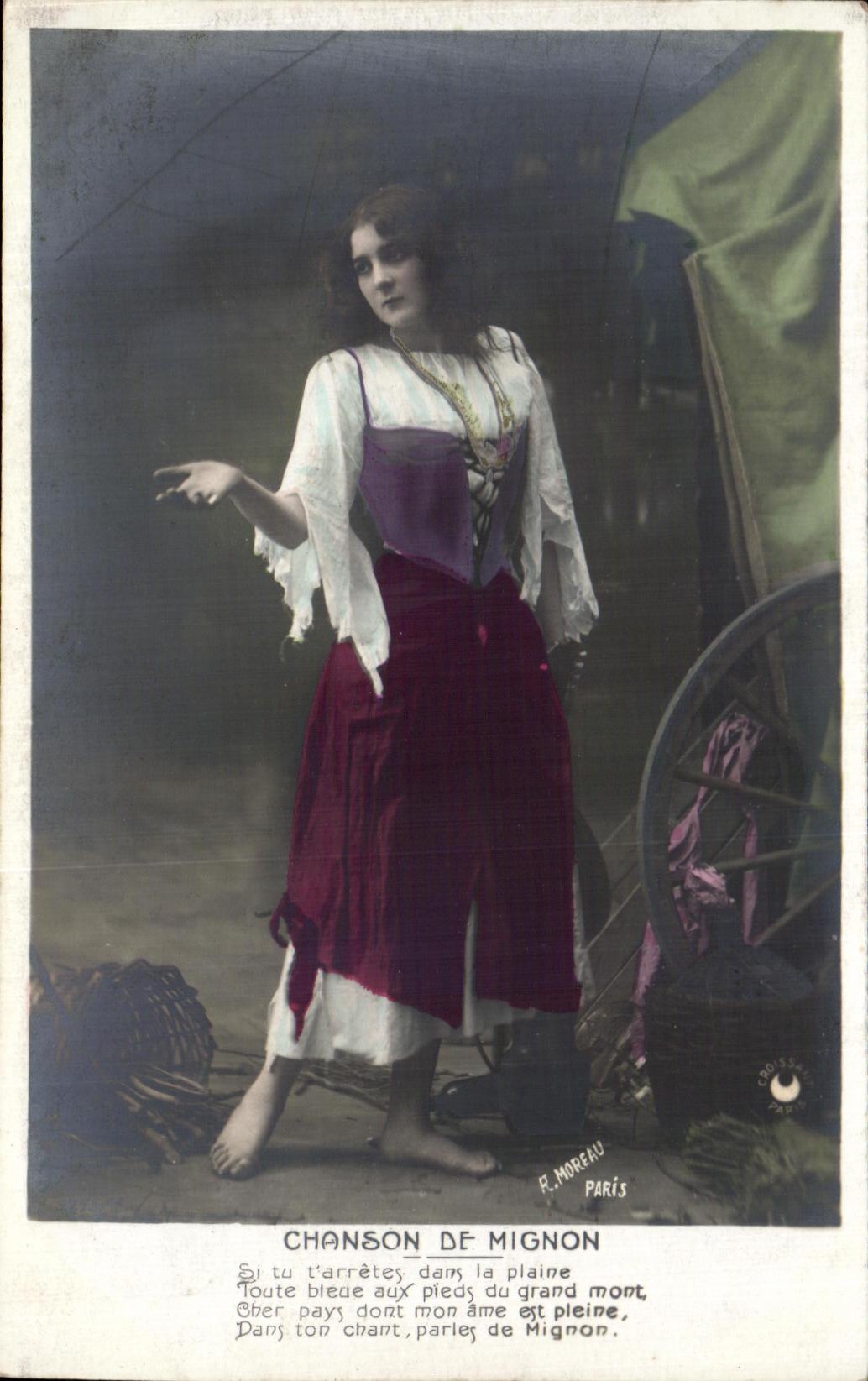 CPA Fantaisie Femme Chanson de mignon 