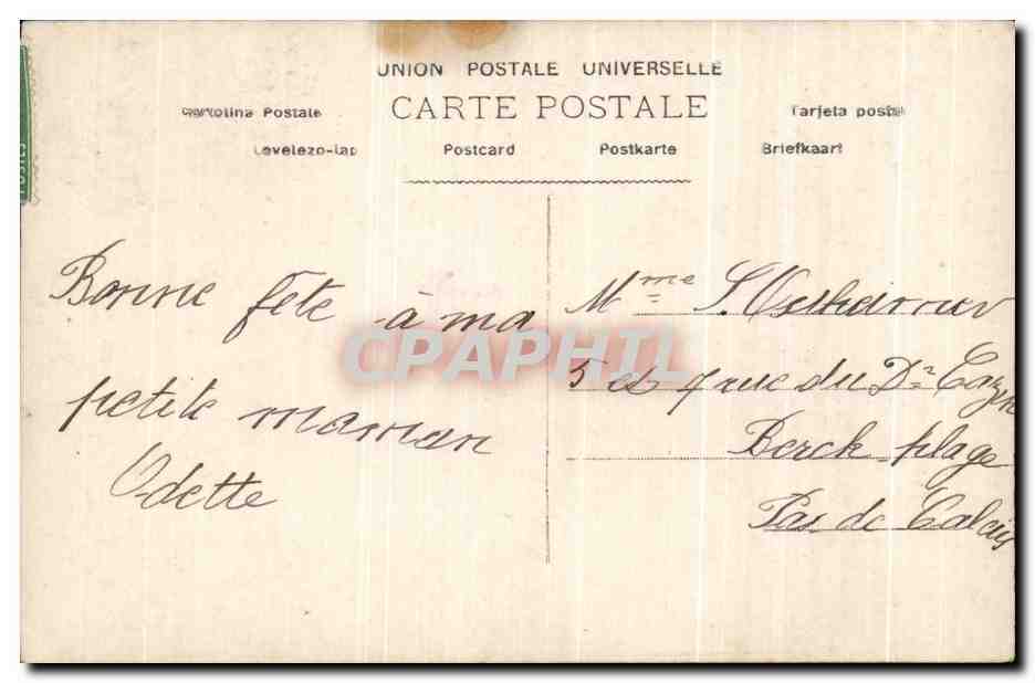 CPA Fantaisie Enfant  — Rückseite