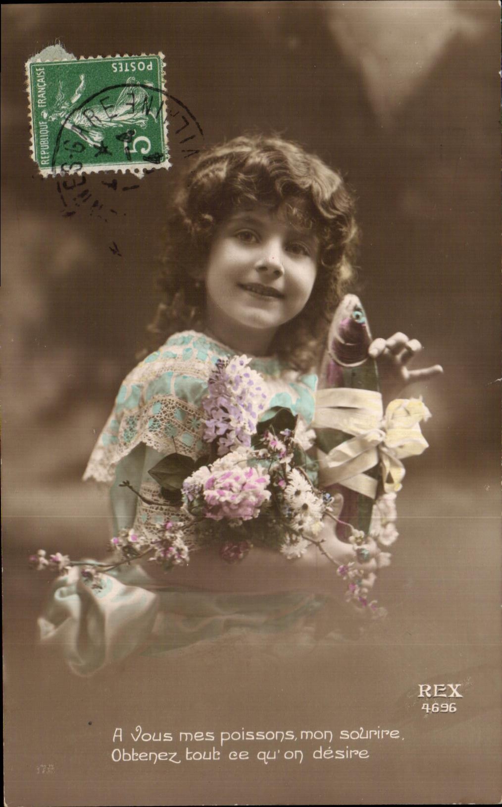 CPA Fantaisie Enfant Poisson 