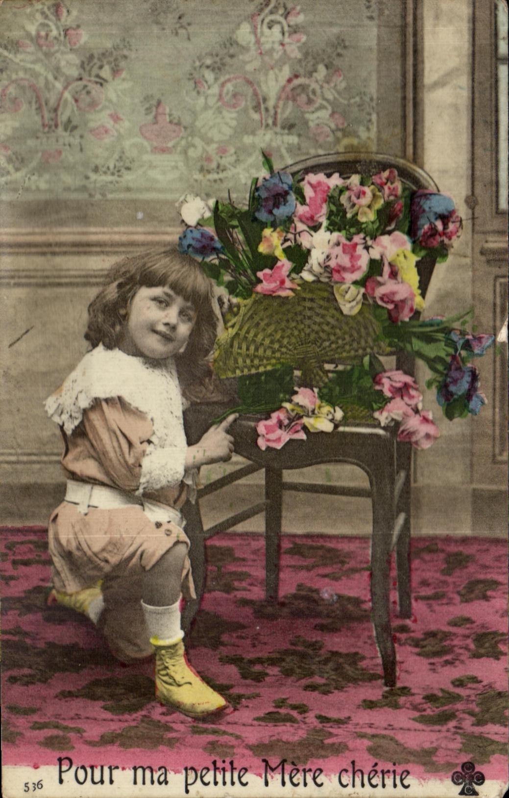 CPA Fantaisie Enfant Pour ma petite mere cherie