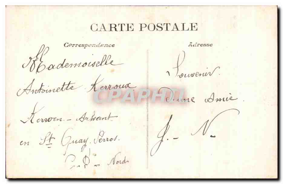 CPA Fantaisie Femme Guitare — Rückseite