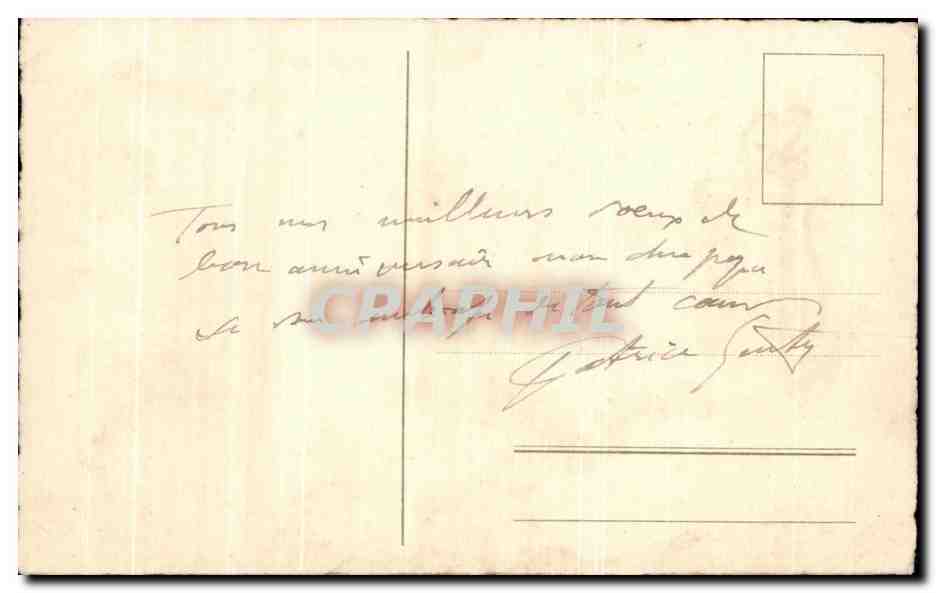 CPA Fantaisie Fleurs Moulin  — Verso