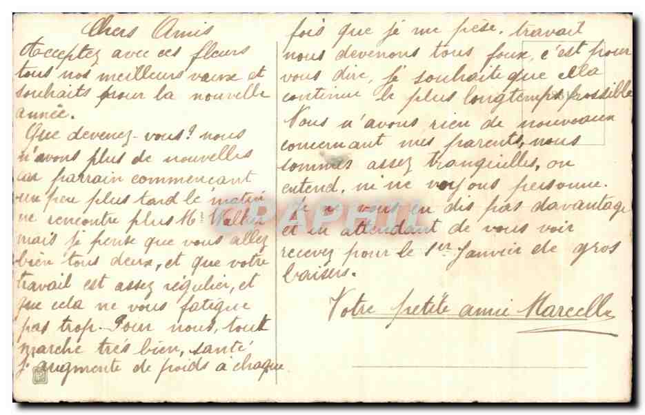 CPA Fantaisie Fleurs  — Verso