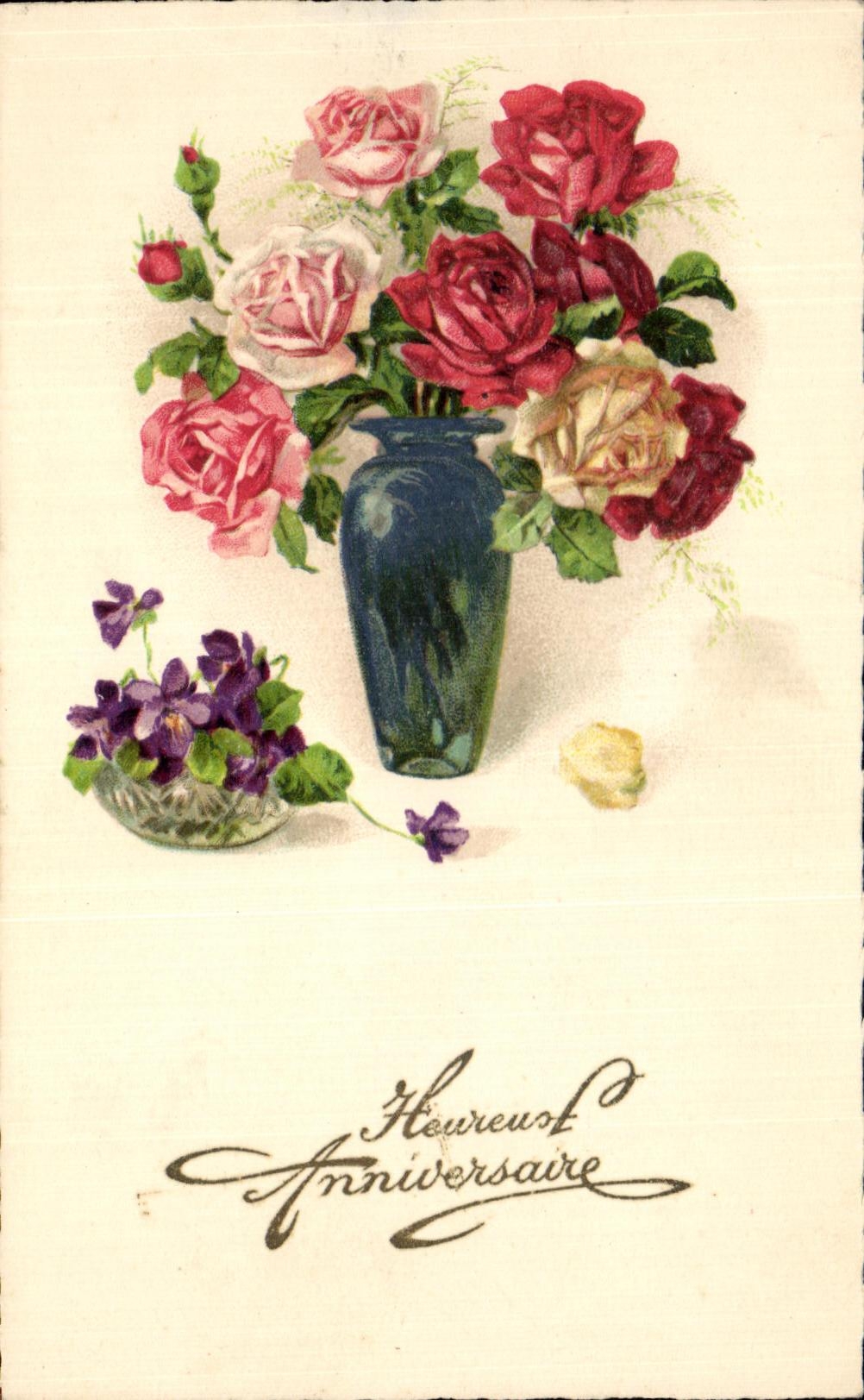 CPA Fantaisie Fleurs 