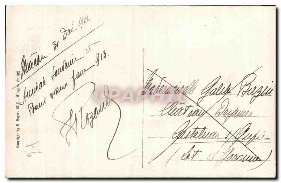CPA Fantaisie Femme et enfant — Verso