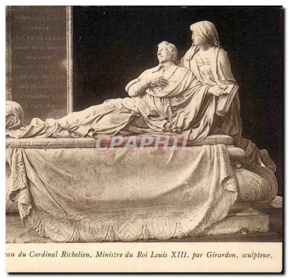 Tombe du Cardinal Richelieu, Ministre du Roi Louis XIII — par Girardon, sculpteur