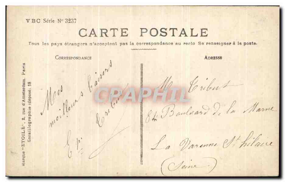 CPA Fantaisie Fleurs  — Back