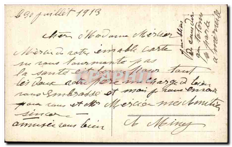 CPA Fantaisie Femme  — Rückseite