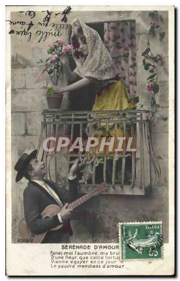 Sérénade d'amour — scène de balcon — éditeur non identifié, n° 3223/3