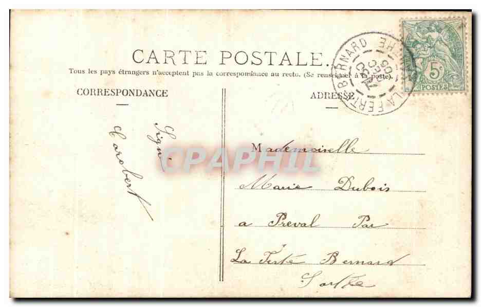 CPA Fantaisie Femme  — Verso