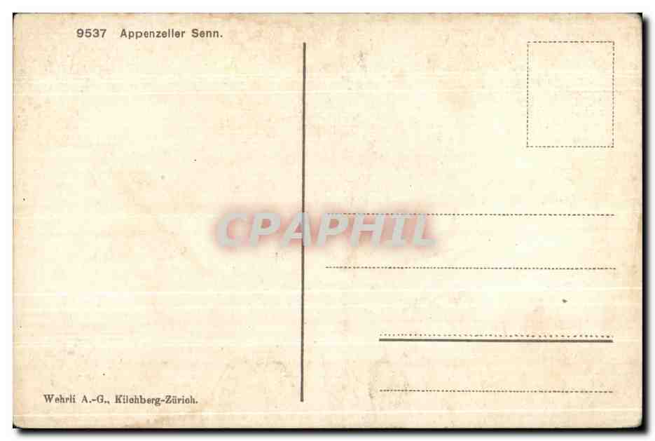 CPA Fantaisie Homme portant des cloches de vaches — Achterkant