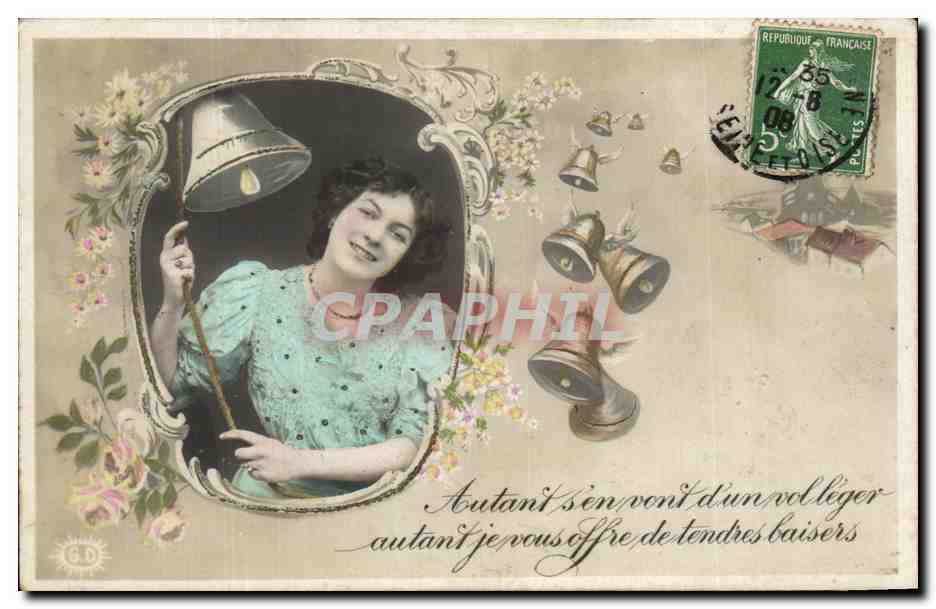 CPA Fantaisie Femme Cloches 