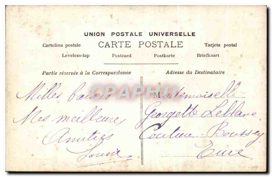 CPA Fantaisie Femme Cloches  — Rückseite