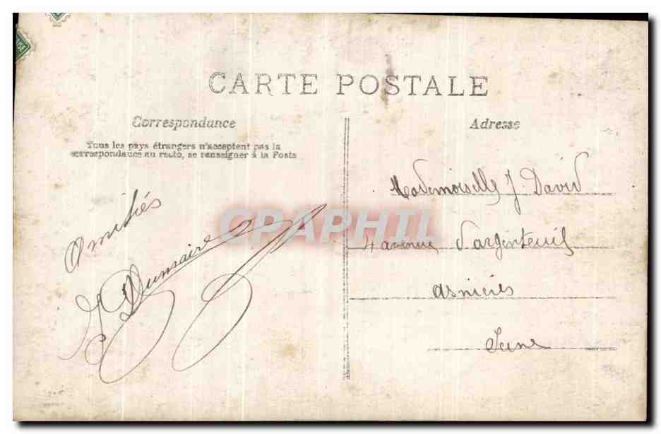CPA Fantaisie Femme  — Rückseite