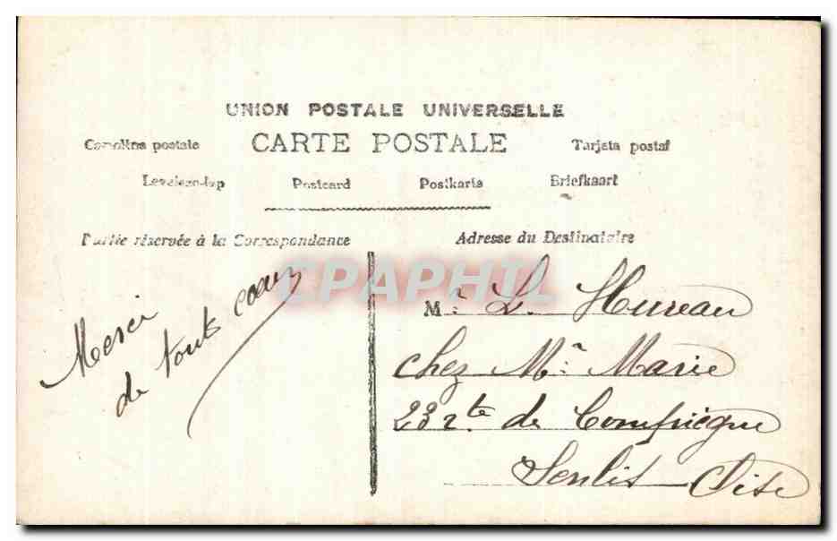 CPA Fantaisie Femme  — Rückseite