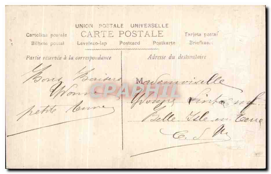 CPA Fantaisie Femme et enfant  — Rückseite