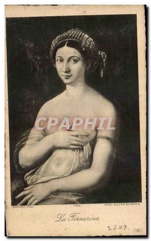 CPA Fantaisie Femme La Fornarna Rome Gallerie Barberini