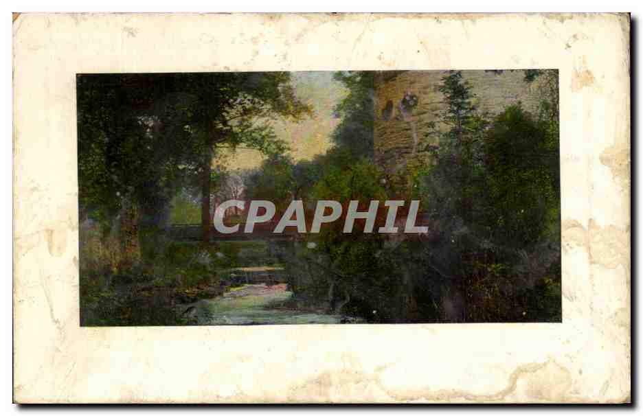 CPA Fantaisie Chateau au bord de l'eau