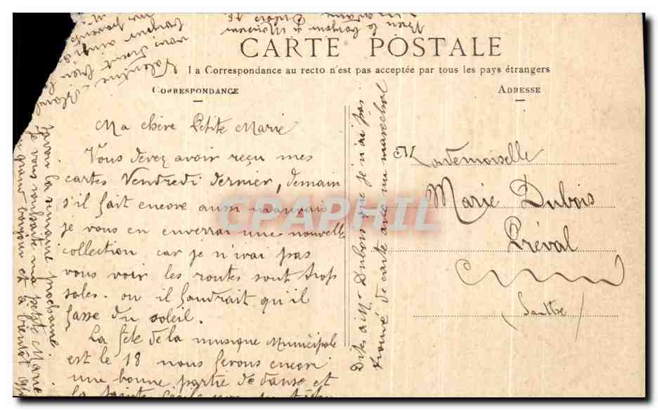 CPA Fantaisie Femme — Reverso