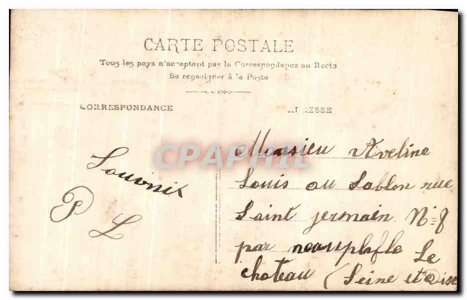 CPA Fantaisie Femme  — Rückseite