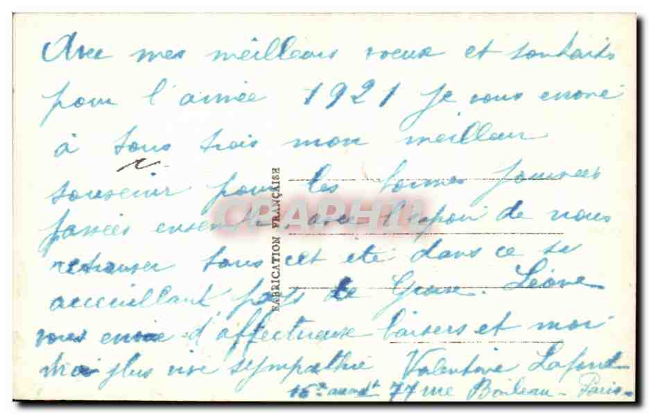 CPA Fantaisie Fleurs — Verso