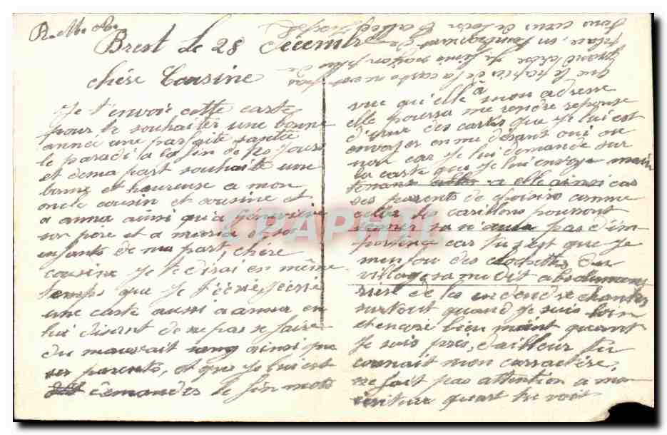 CPA Fantaisie Fleurs  — Verso