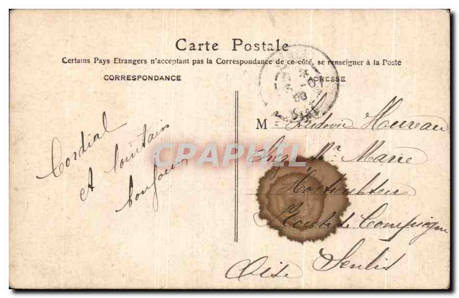 CPA Fantaisie Femme  — Rückseite