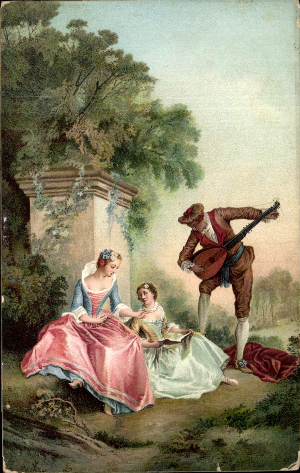 CPA La lecon de musique Lancret Paris 