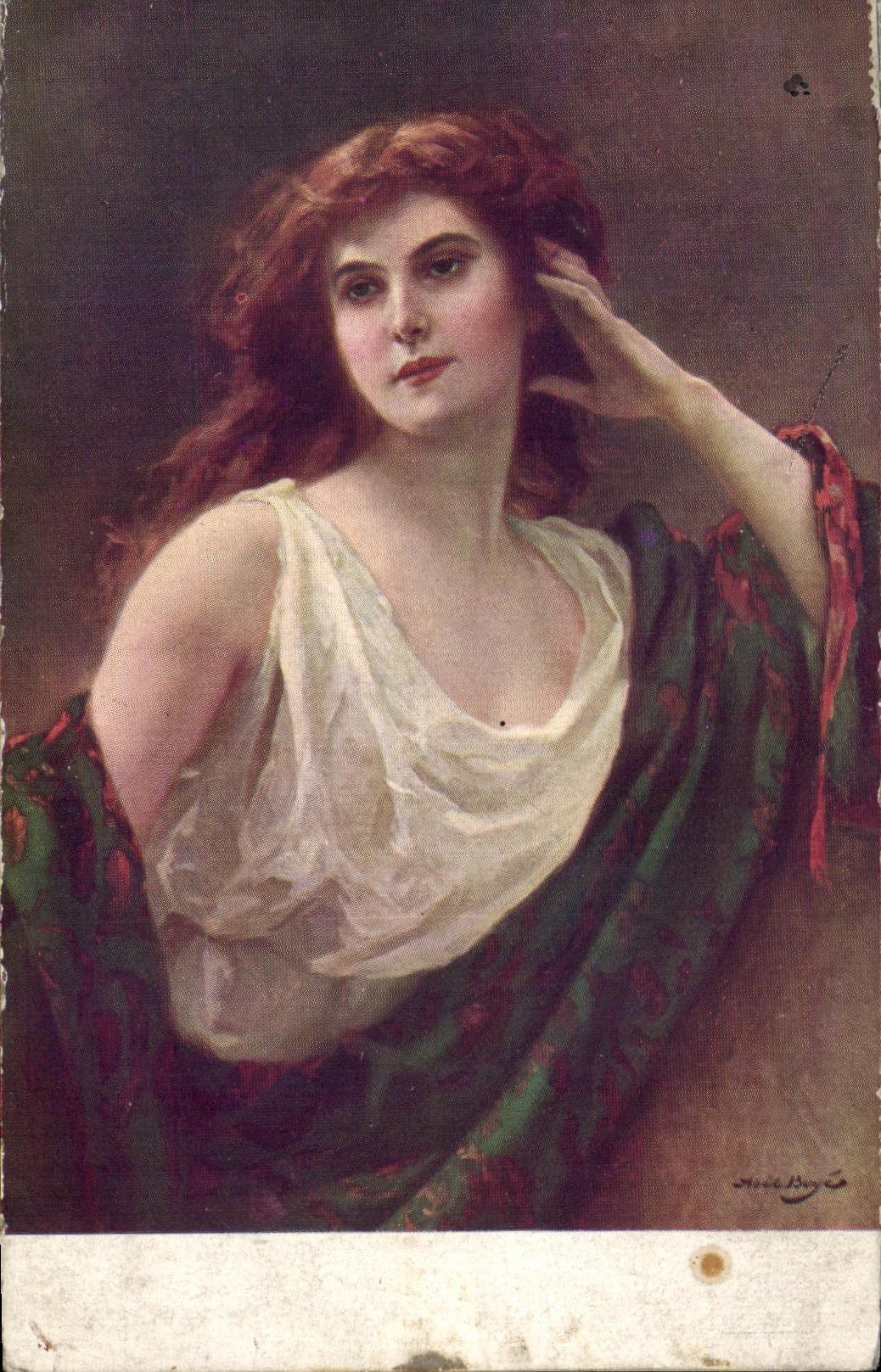 CPA Salon de Paris Abel Boye Songeuse 