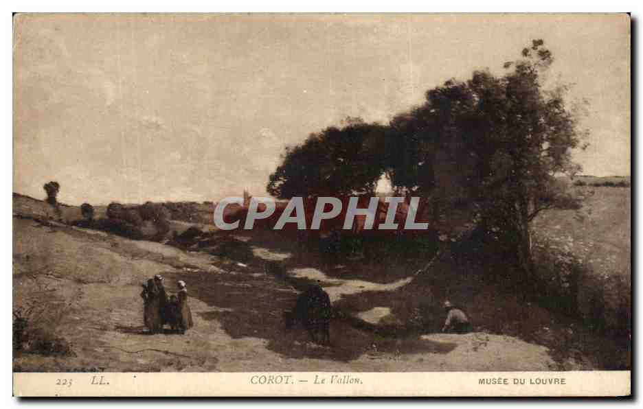 CPA Corot Le Vallon Musee du Louvre Paris 