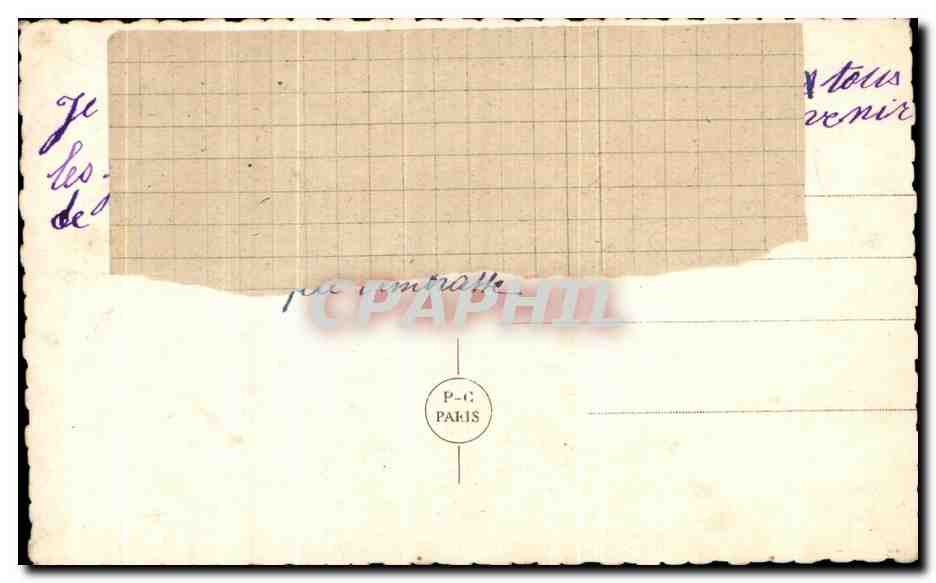 CPA Fantaisie Enfant Garcon — Verso
