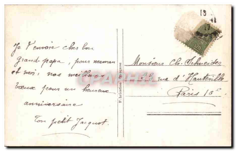 CPA Fantaisie Enfant  — Rückseite
