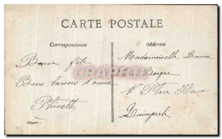 CPA Fantaisie Enfant  — Rückseite