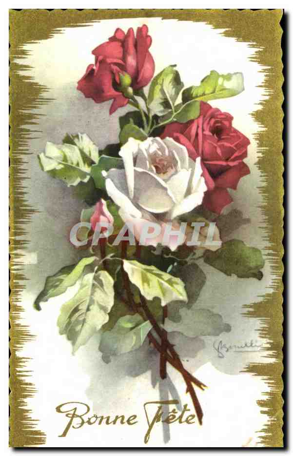 CPA Fantaisie Fleurs 