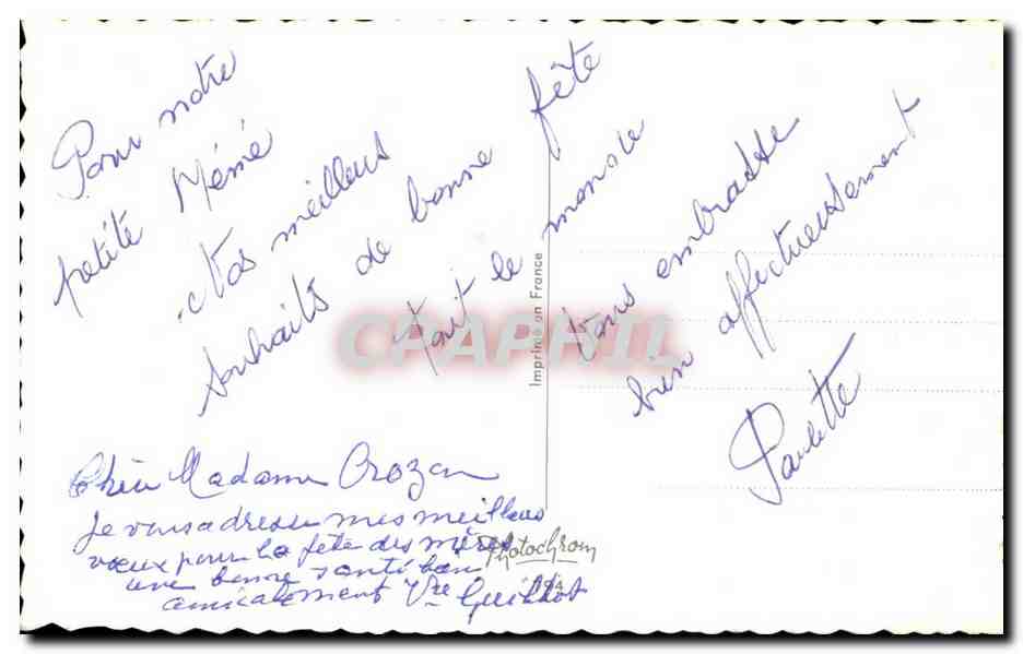 CPA Fantaisie Fleurs  — Verso