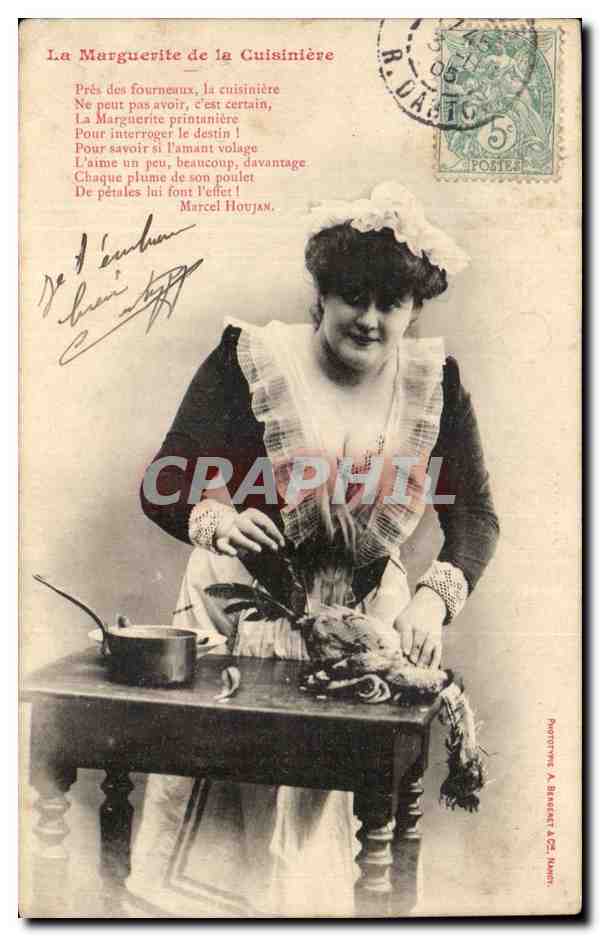 La Marguerite de la Cuisinière — Poème de Marcel Houjan — Portrait A. Bérenger & Cie, Nancy