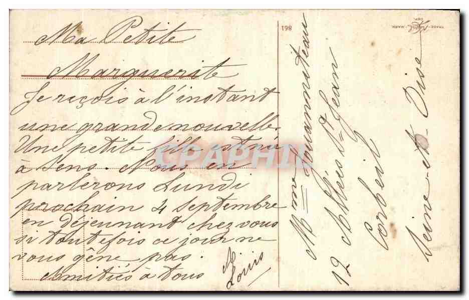CPA Fantaisie Femme au bord de l'eau Chien Scene galante — Verso