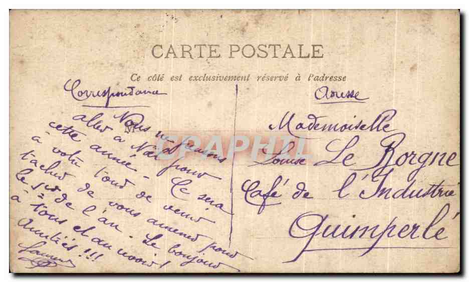 CPA Fantaisie Enfants Avant la priere de Noel — Rückseite