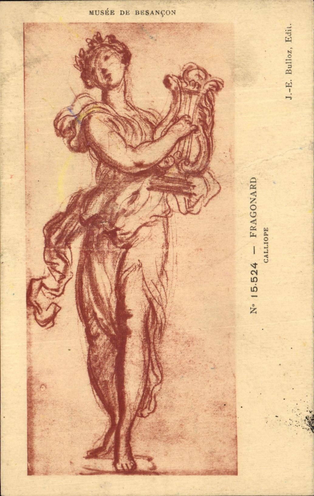 Fragonard — Calliope — Musée de Besançon — J.-E. Bulloz, Édit.