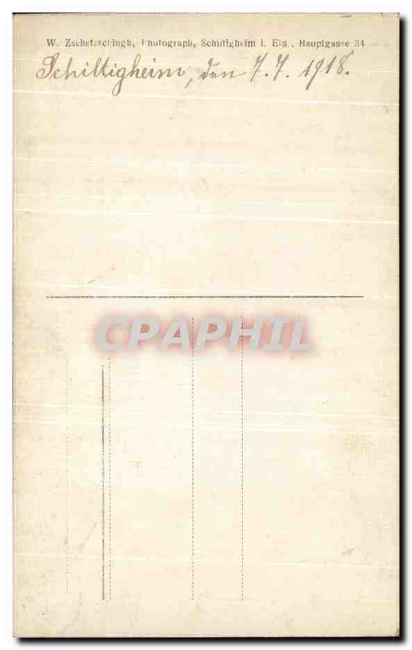 CARTE PHOTO Enfant Schiltigheim — Rückseite