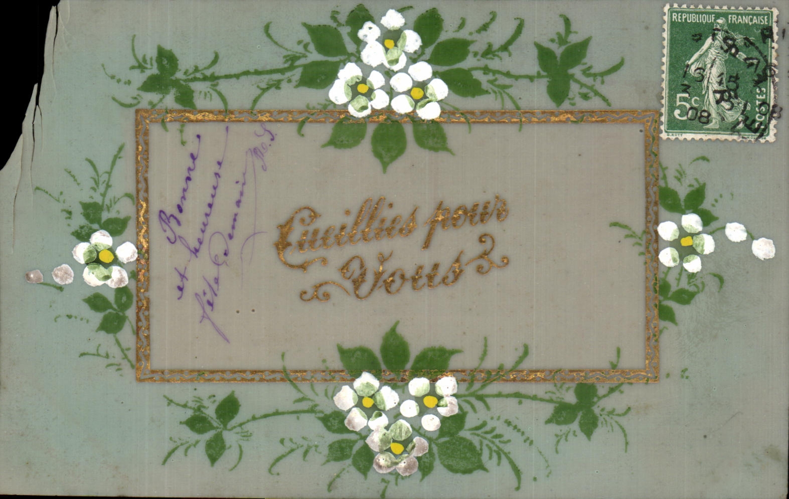 CPA Fantaisie Fleurs