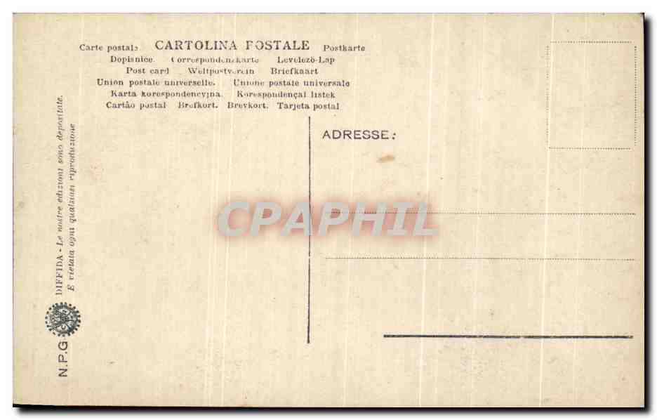 CPA Fantaisie Firenze Galleria degli Uffizi S Giovannino Raffaello — Verso