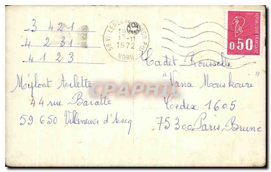 CPA Fantaisie Femme  — Verso