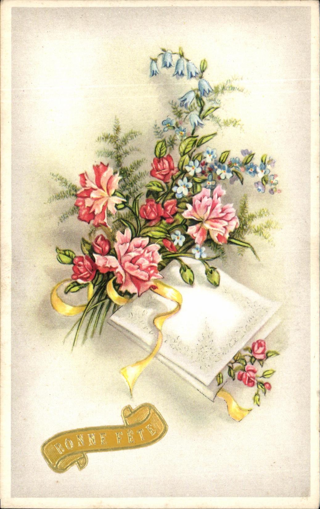 CPA Fantaisie Fleurs