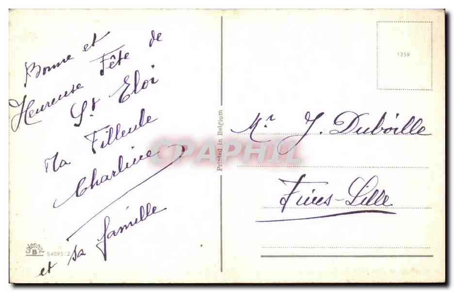 CPA Fantaisie Fleurs — Verso