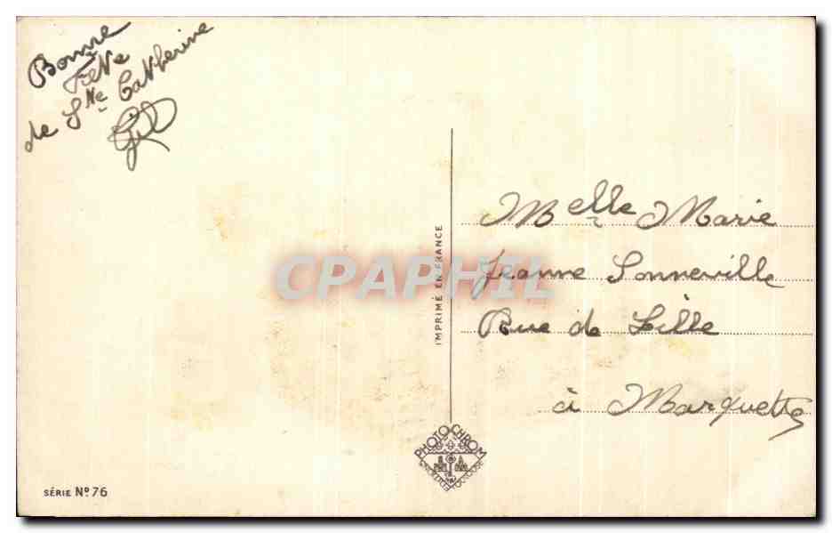 CPA Fantaisie Fleurs — Verso